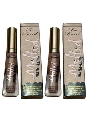 Too Faced Melted Matte-tallic Liquid Lipstick "Sugar Kisses" 7ml Metallic NWT